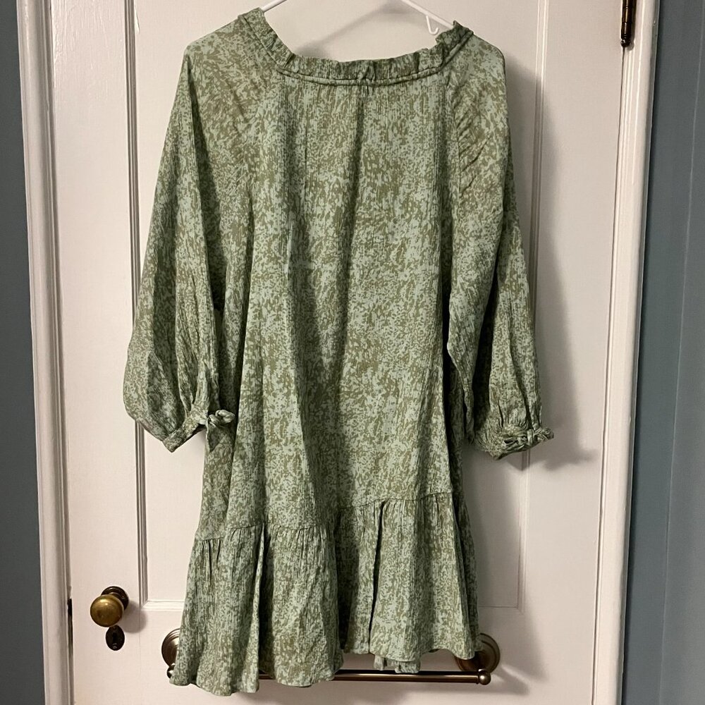 Cleobella green rainforest brinley mini dress size small 100% organic cotton - Picture 3 of 10
